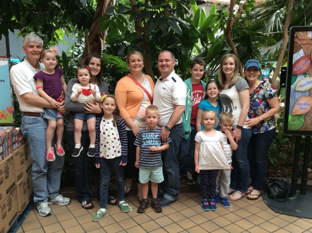 Photo of family at the Hershey Factory